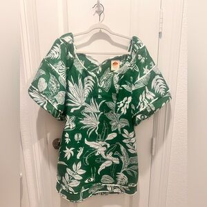 Farm Rio Green Floral Dress